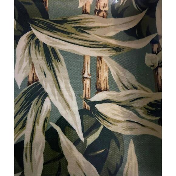 Vintage Tele-Fun NY Fabric Tray - Bamboo Botanical Print- Made in USA - MCM - Picture 4 of 9